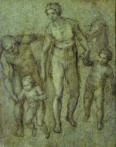 Heilige Familie mit dem Johannesknaben Michelangelo